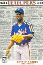 1988 Fleer Headliners Baseball Cards   005       Dwight Gooden